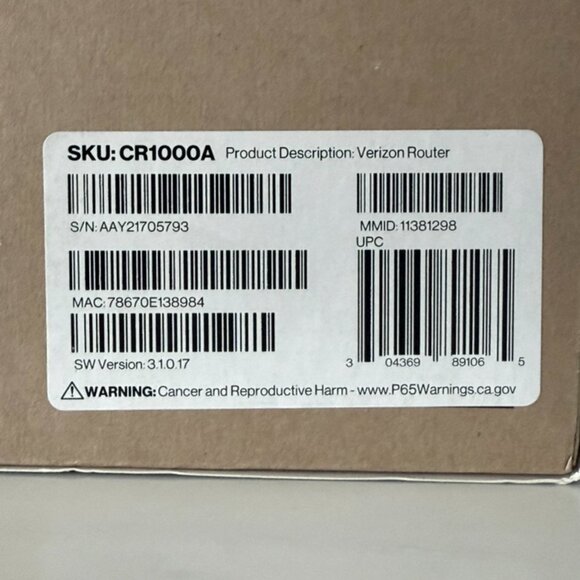 Verizon - CR1000A (Router) WiFi 6E - Home & Business - New Sealed Box - Picture 2 of 4